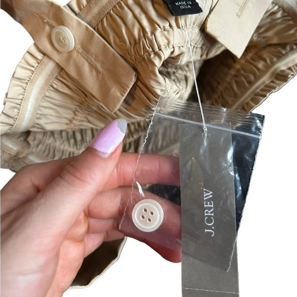 J. Crew Smocked Crop Tank Top Women’s Size Small NWT Tan Nude - Picture 12 of 13